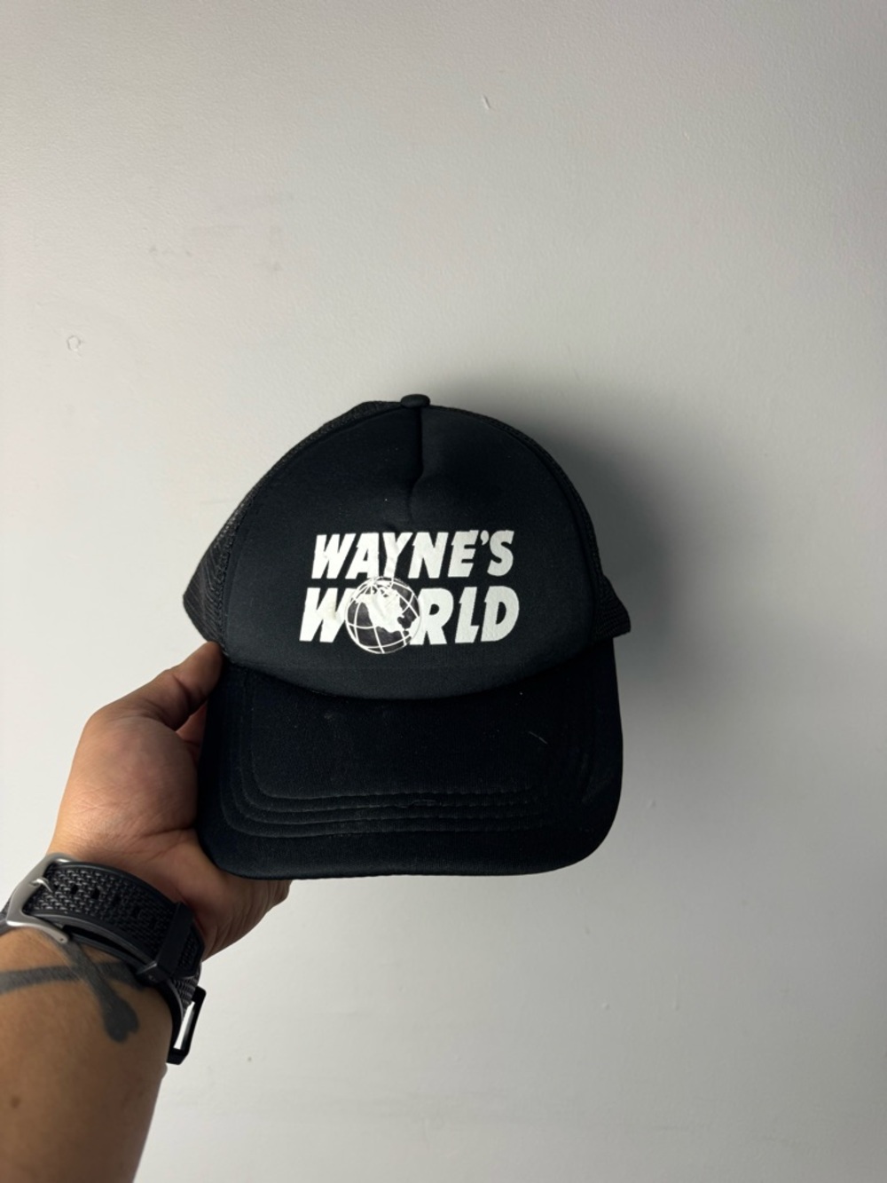 Wayne's World Black Trucker Hat